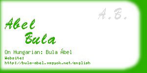 abel bula business card
