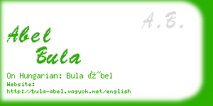 abel bula business card